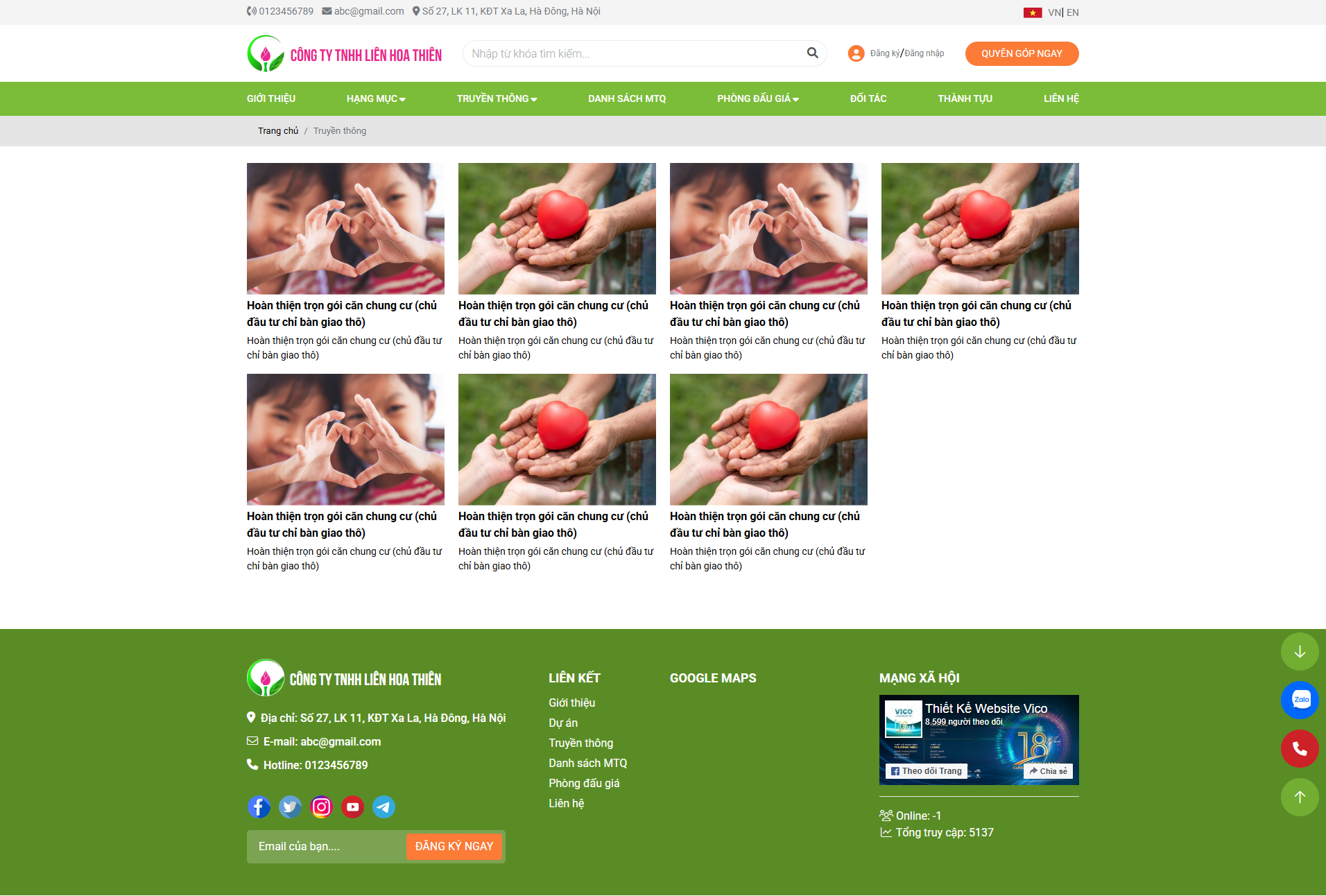 Trang truyền thông