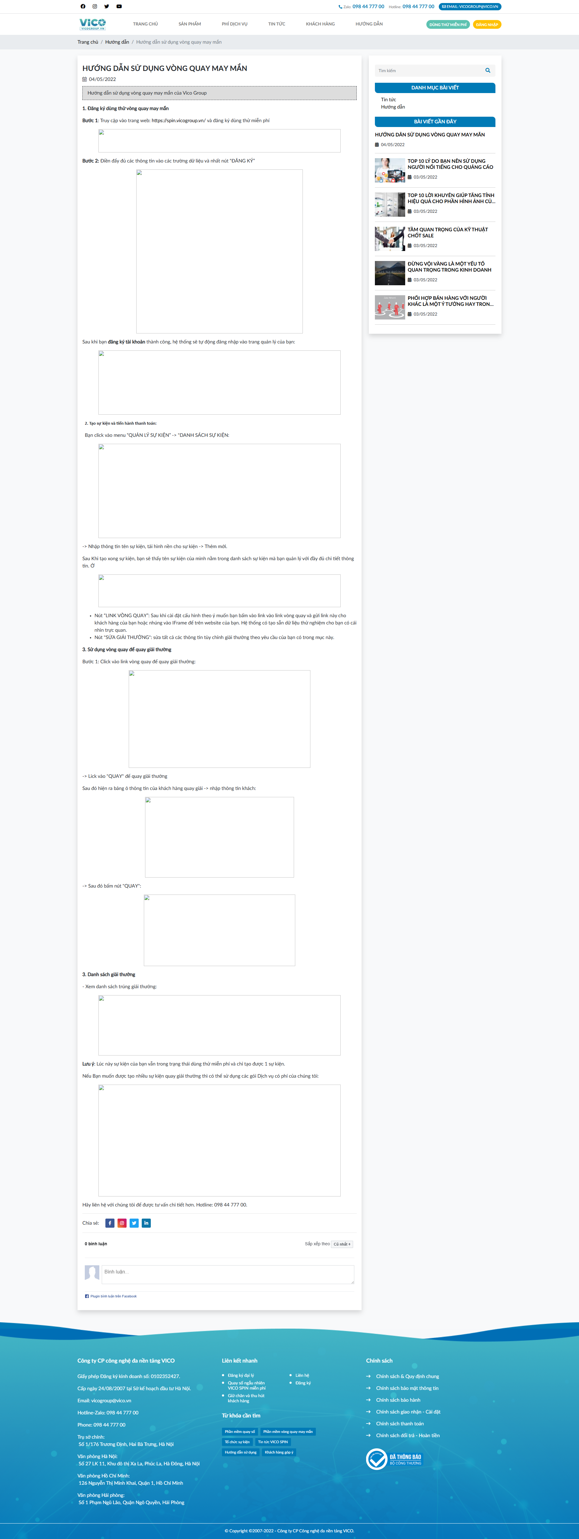 Trang hướng dẫn sử dụng