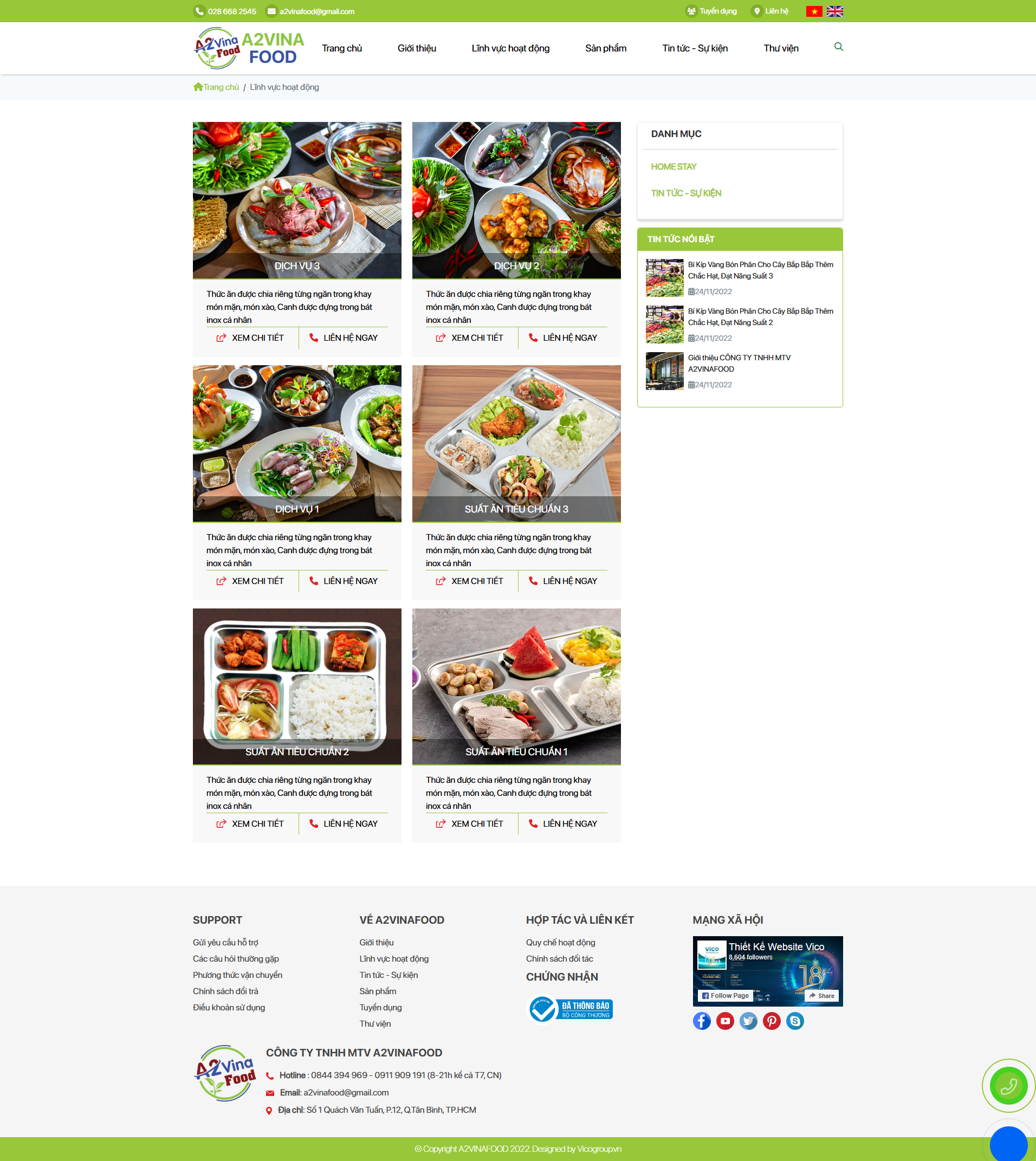 Trang lĩnh vực hoạt động