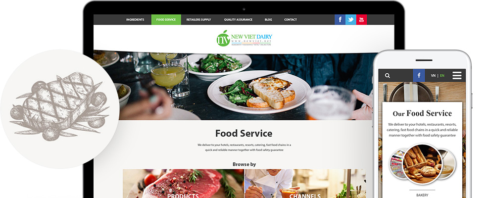 website ngành F&B